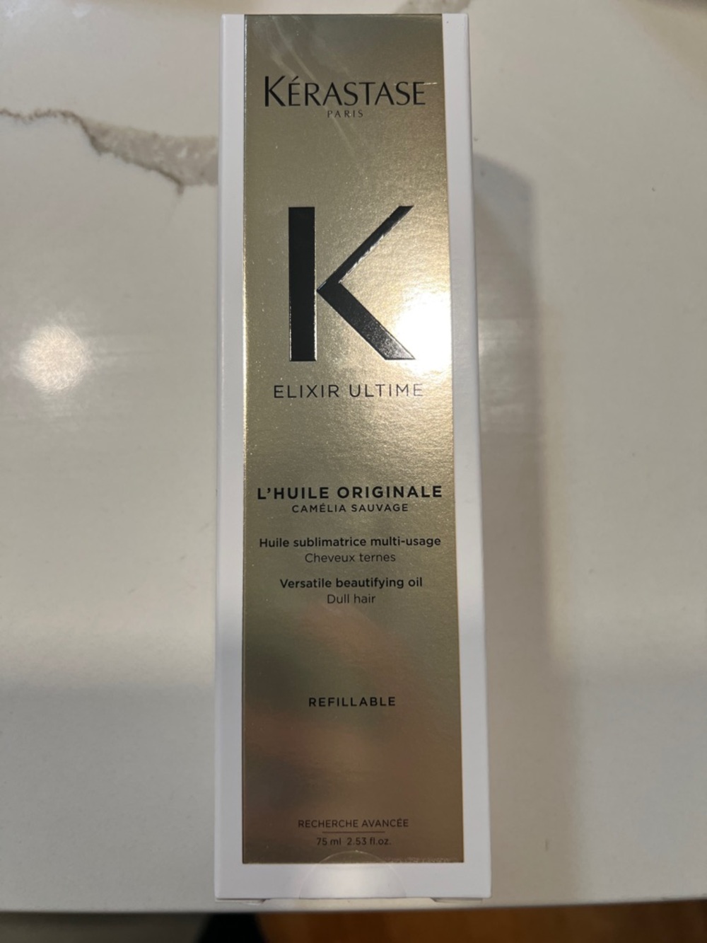 Kerastase Elixir Ultime Hair Oil - Gold and White Packaging